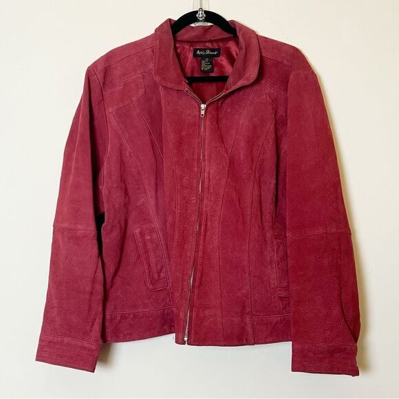 Ashley Stewart Vintage Red Genuine Suede Short Jacket, Size 3X - Picture 1 of 13